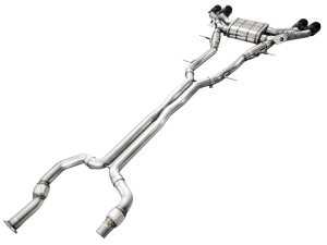 Cadillac CT4-V Blackwing Performance Exhaust - AWE Tuning - Cat-Back SwitchPath - Diamond Black - `21-`27